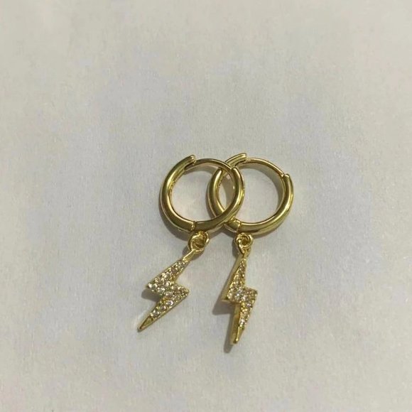 *NEW 925 Sterling Silver Lightening Bolt Earrings - Picture 8 of 8